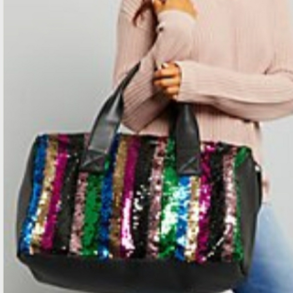 Sequin duffle bag